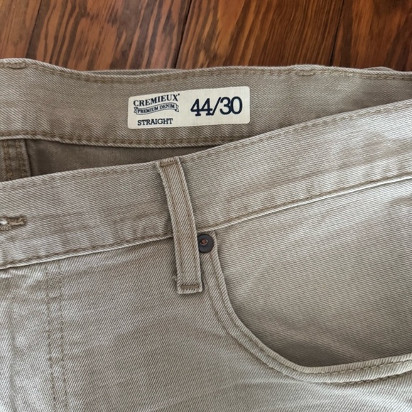Cremieux Jeans Straight Leg Mens Size 44x30 Comfort Stretch Khaki Tan - Picture 2 of 5